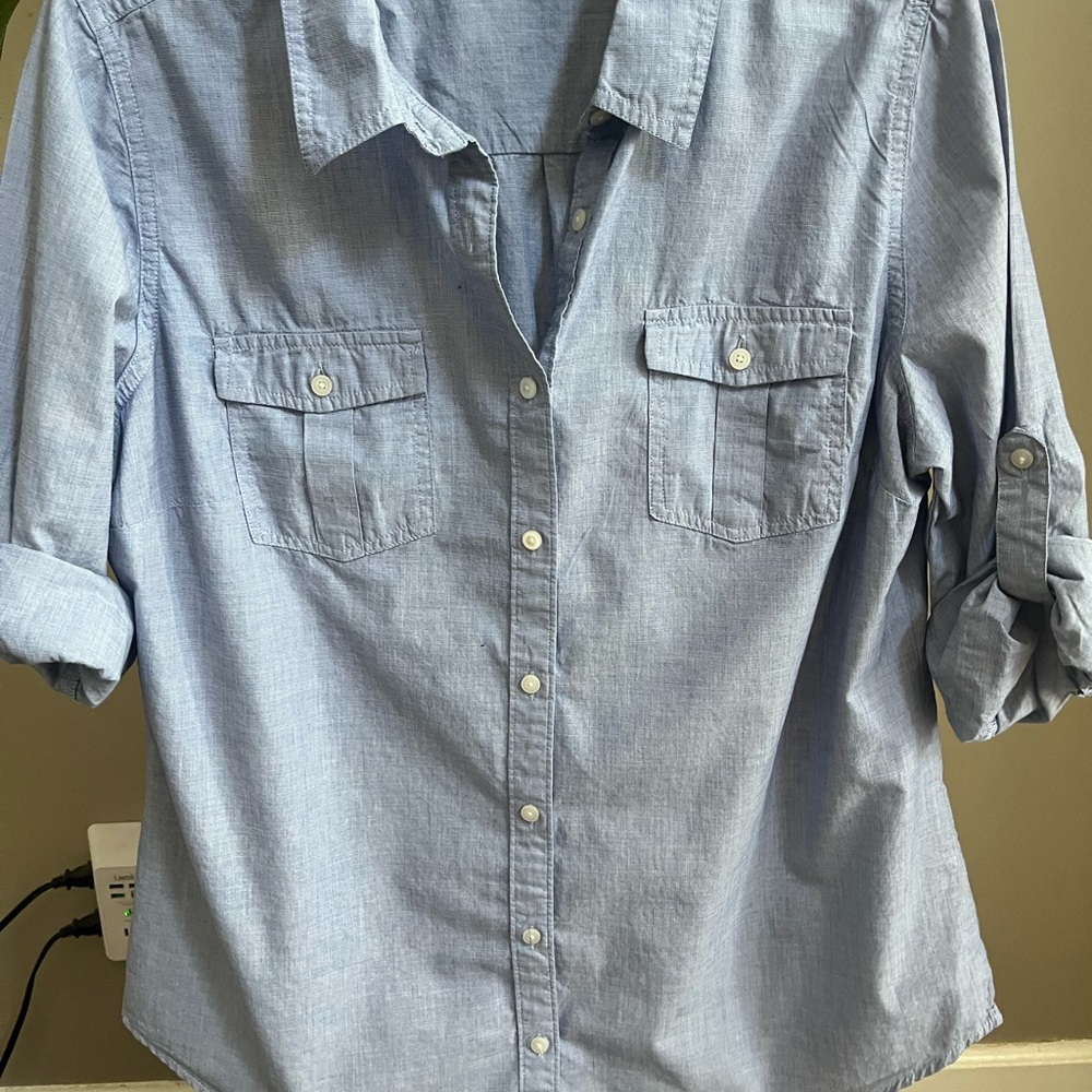 St. John’s Bay Light Blue Button-Up Shirt